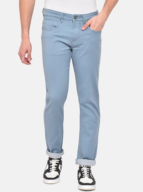 Light Blue Washed Narrow Fit Jeans | Greenfibre