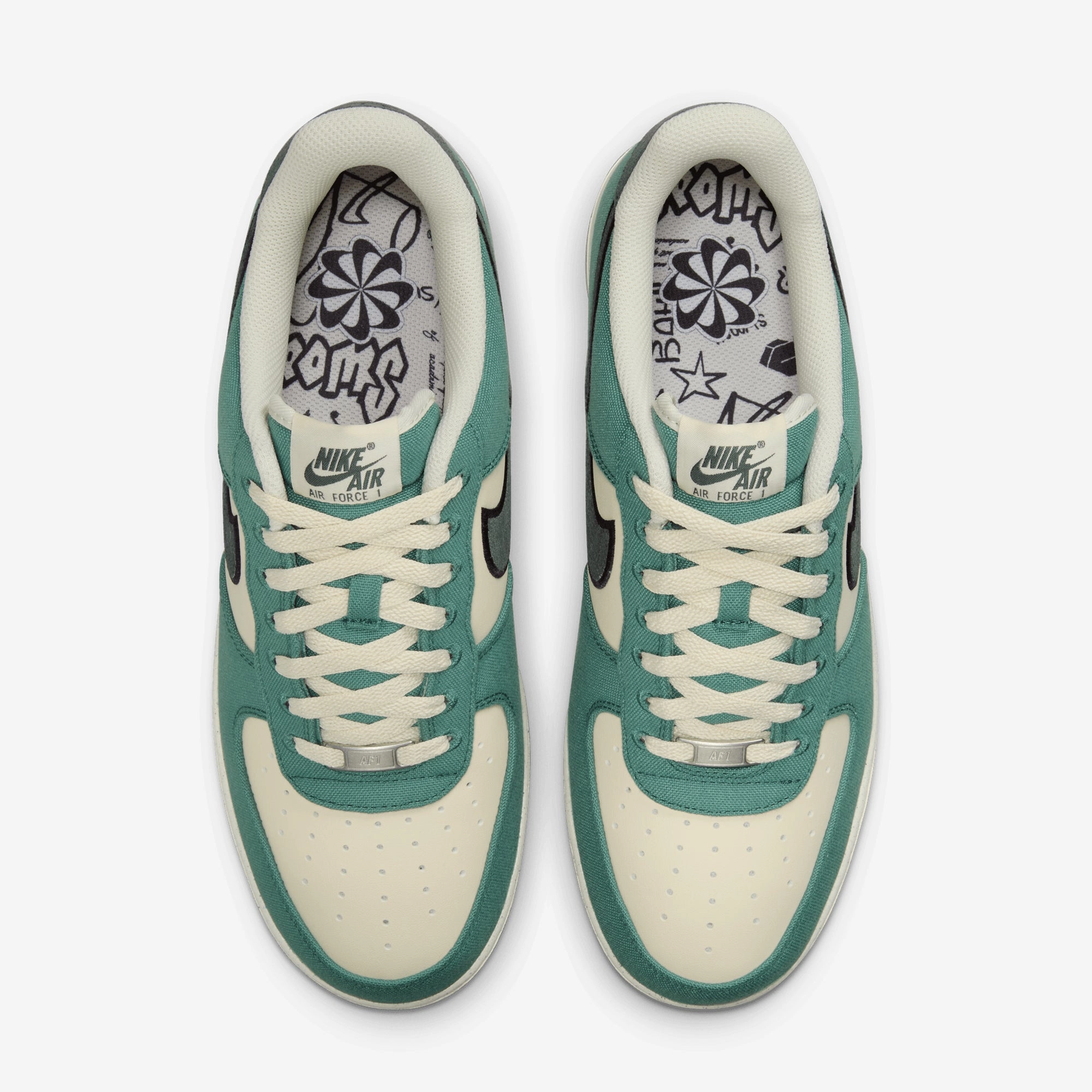 NIKE | AIR FORCE 1'07 LV8 { COCONUT MILK/VINTAGE GREEN-BICOASTAL