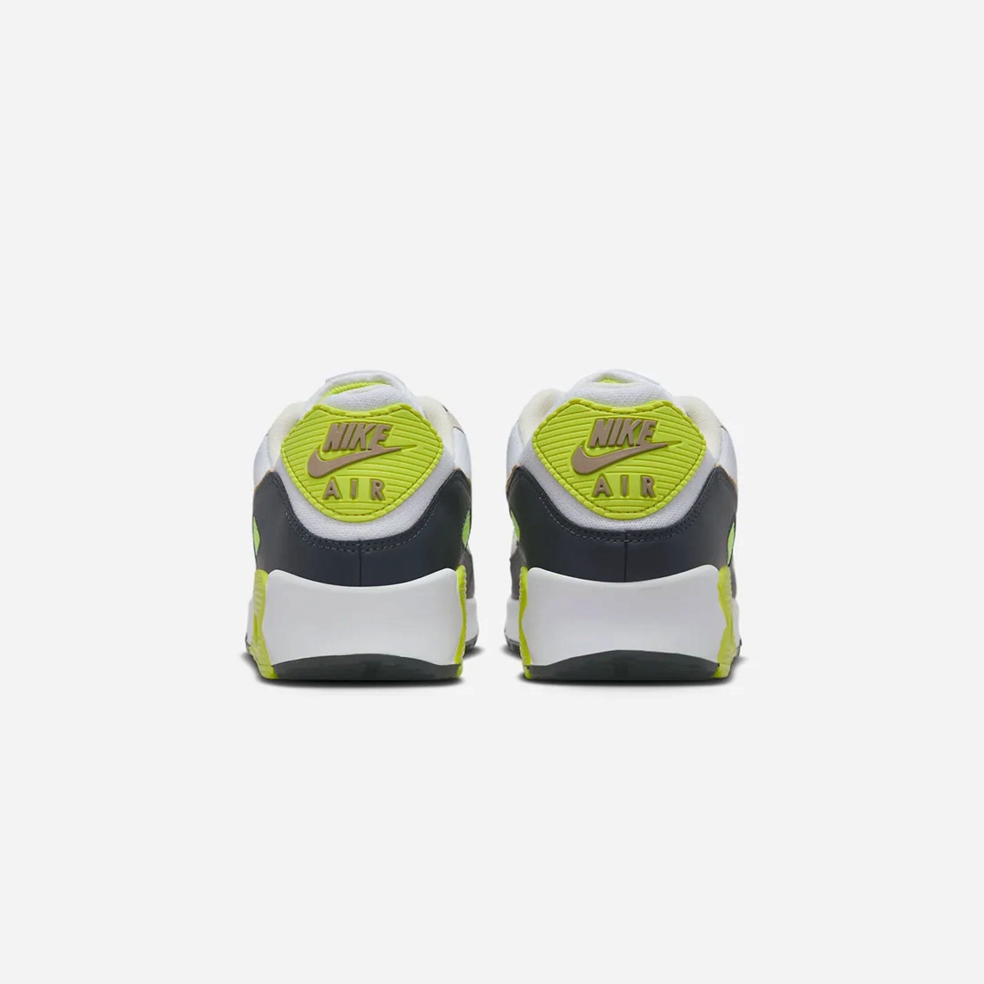 NIKE | AIR MAX 90 { WHITE/KHAKI-CYBER-DK SMOKE GREY