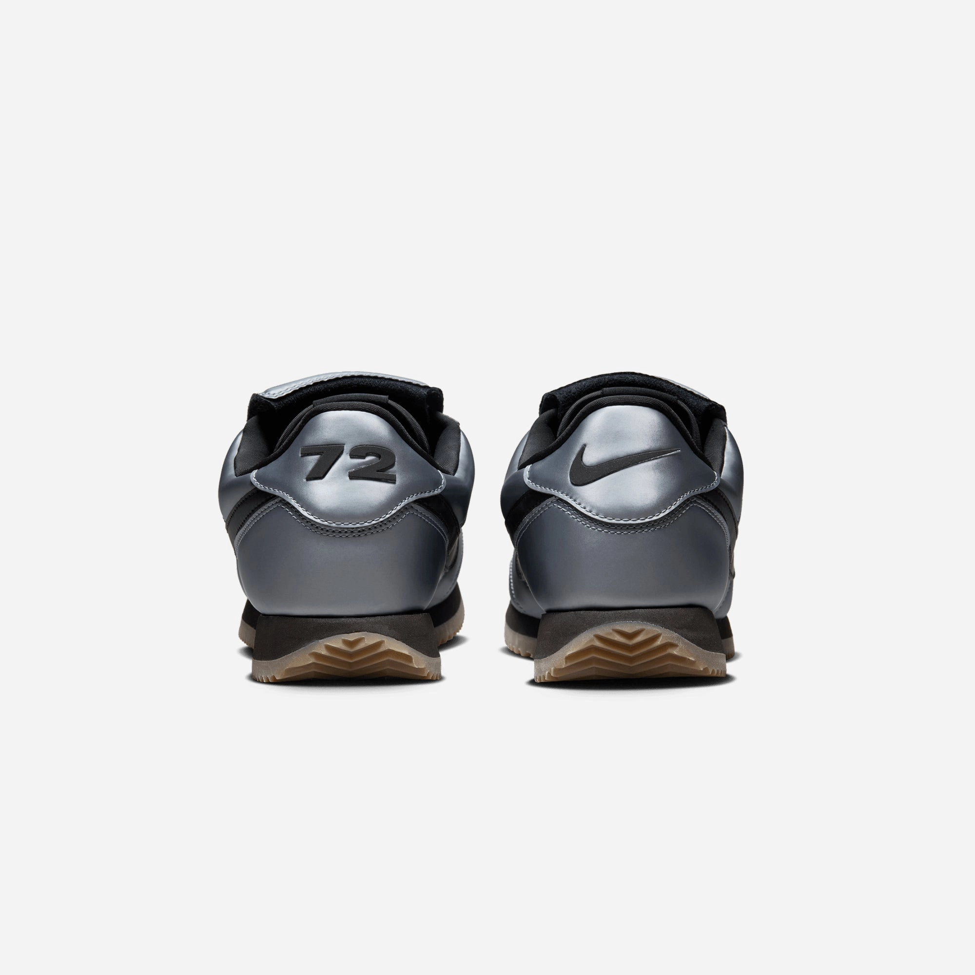 NIKE | CORTEZ { MTLC COOL GREY/BLACK-GUM DARK BROWN
