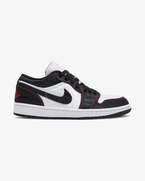 NIKE AIR JORDAN1 LOW SE UTILITY WHITE BLACK GYM RED W