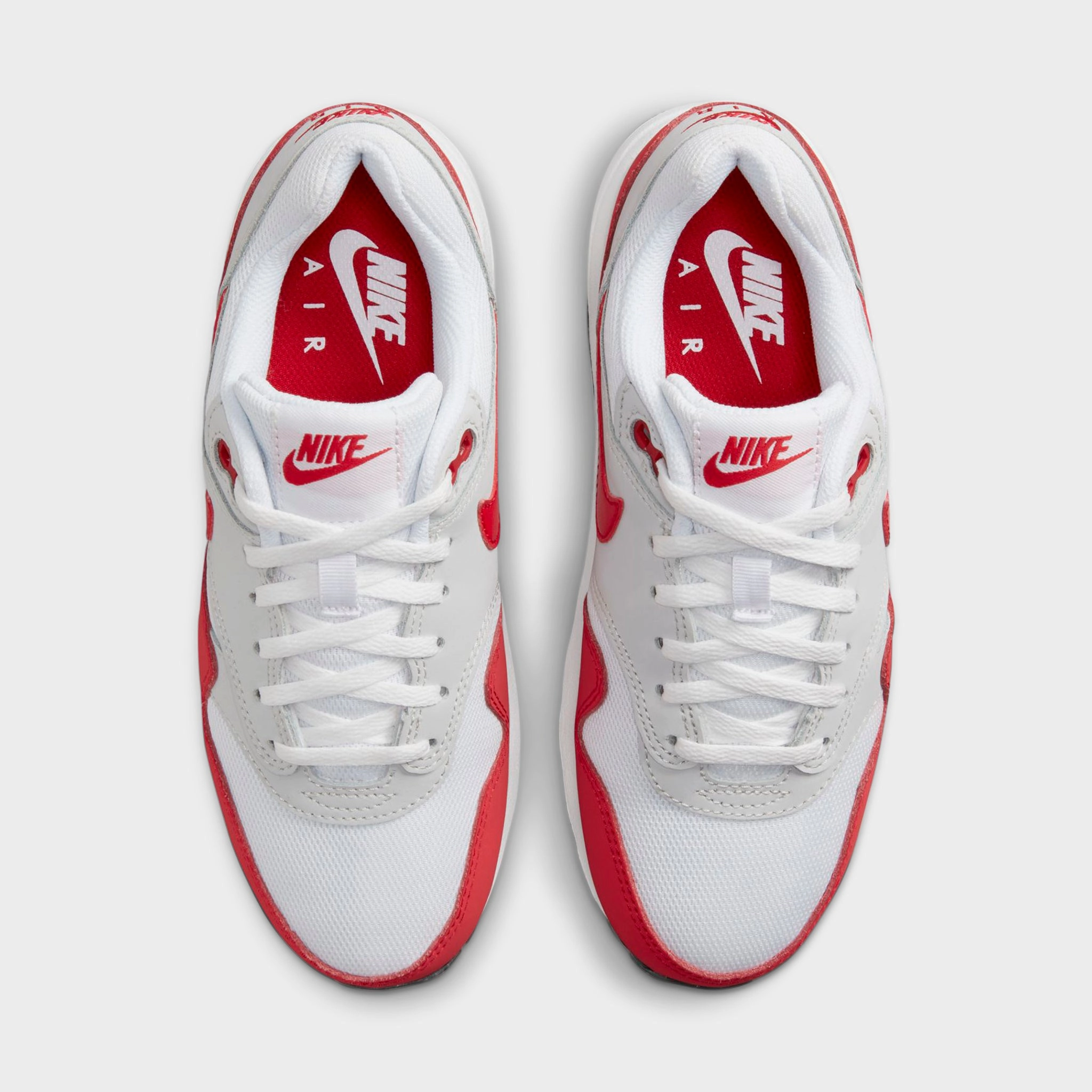 Nike Air Max 1 GS Neutral Grey / University Red - White