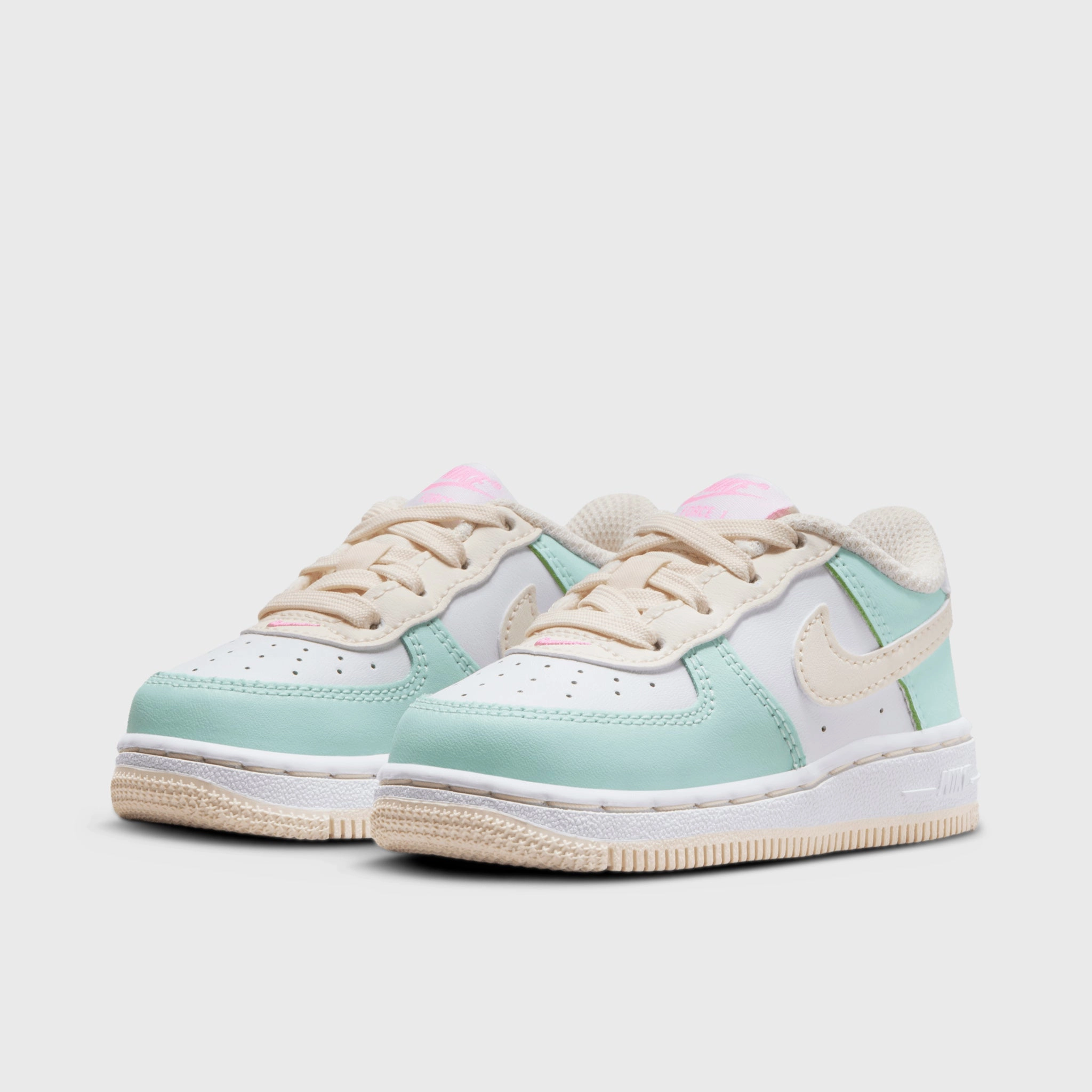 Nike Force 1 Low TD Jade Ice / Guava Ice - White