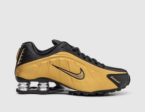 Nike Women's Shox R4 Black / Metallic Gold - Metallic Silver
