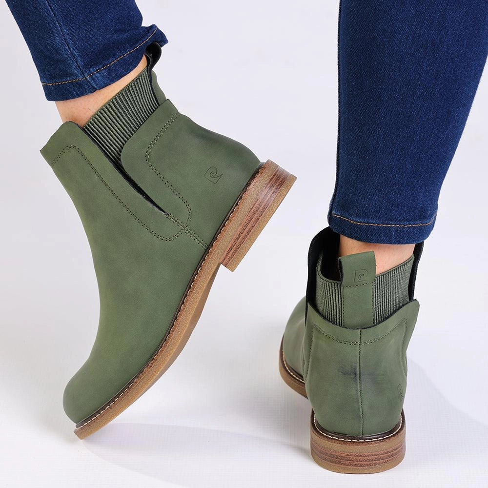Pierre Cardin Zele Ankle Bootie - Olive