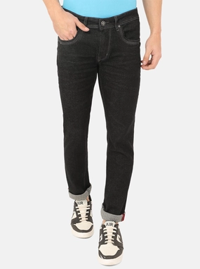 Raw Black Solid Narrow Fit Jeans | Greenfibre