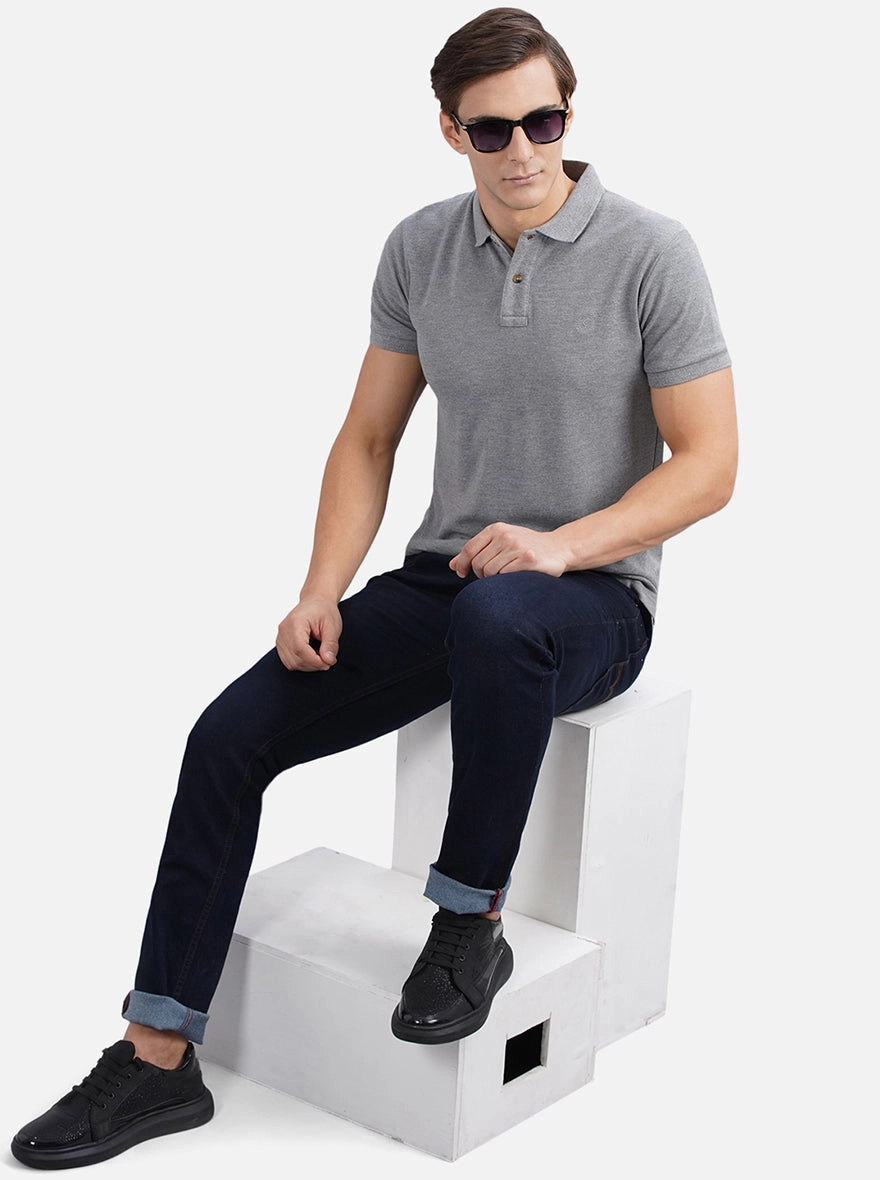 Raw Blue Washed Narrow Fit Jeans | Greenfibre