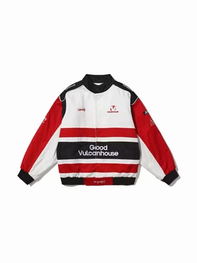 Red racing cotton jacket