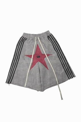 Star Patch Raw Edge Sweatpants