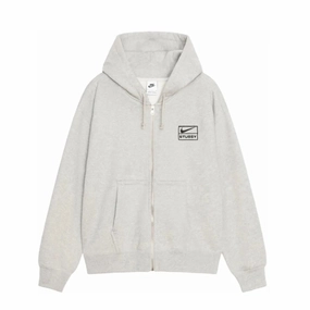Stussy x Nike Fleece Zip Hoodie Grey Heather