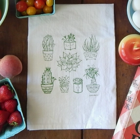 Succulents Dish Towel