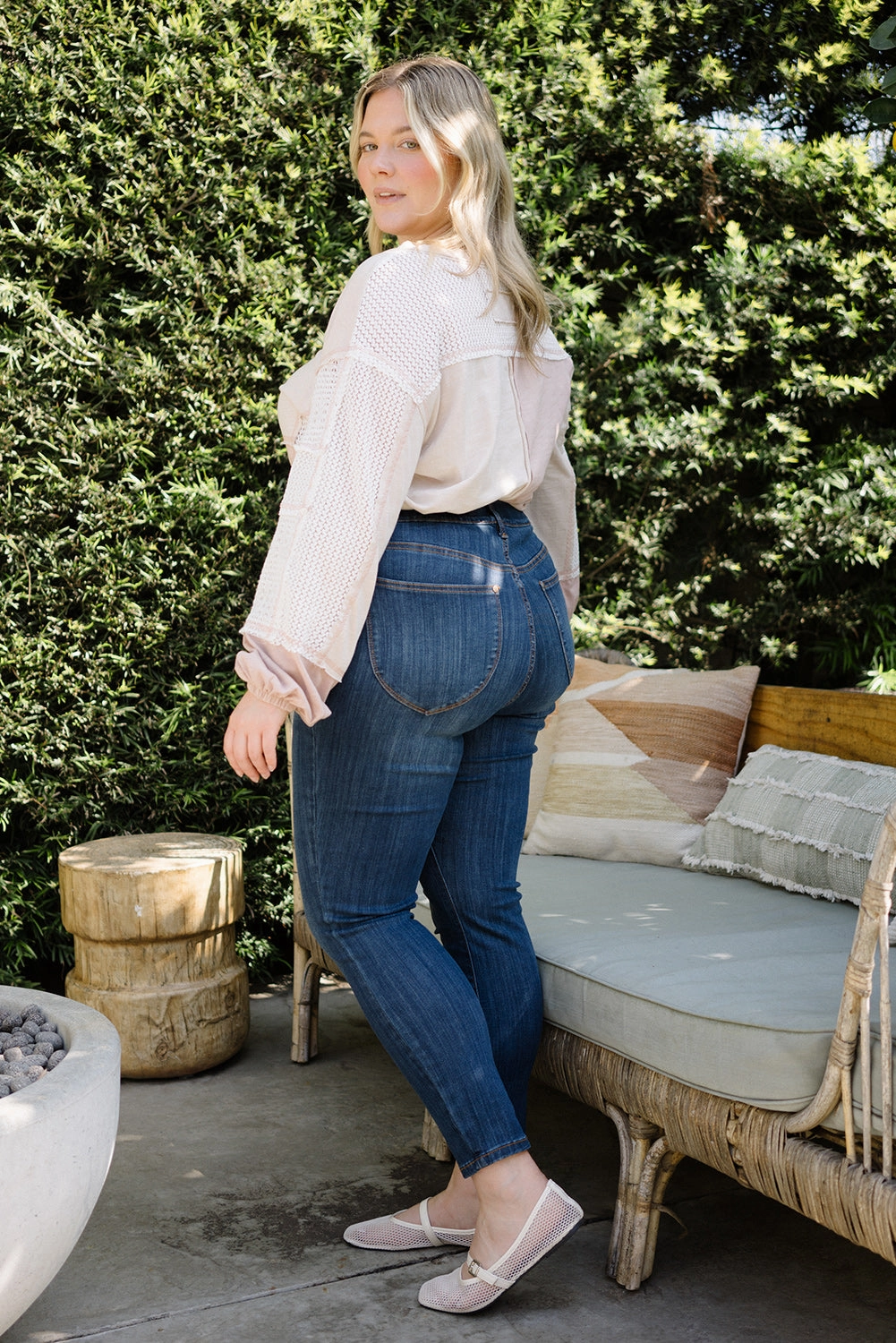 Sue Patch Pocket Pull-On Classic Skinny Jeans - PLUS