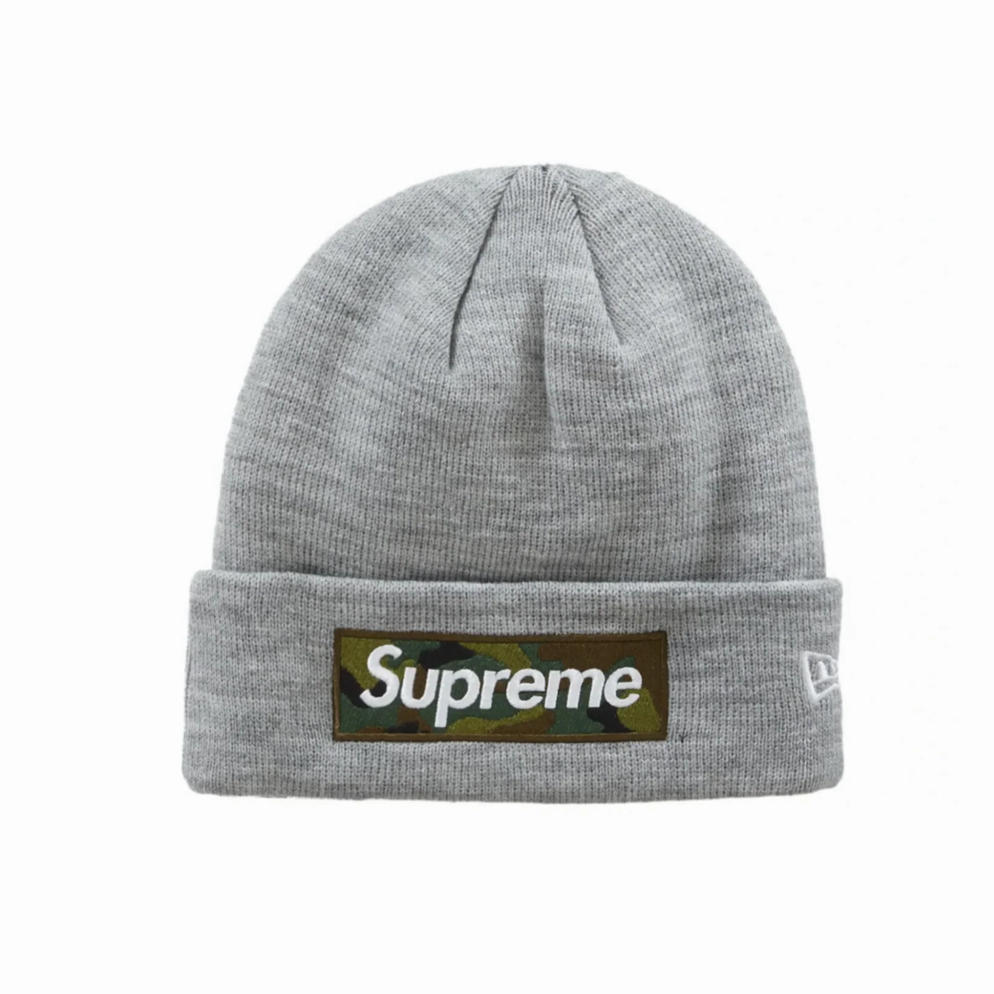 Supreme New Era Box Logo Beanie (FW23) Camo Grey