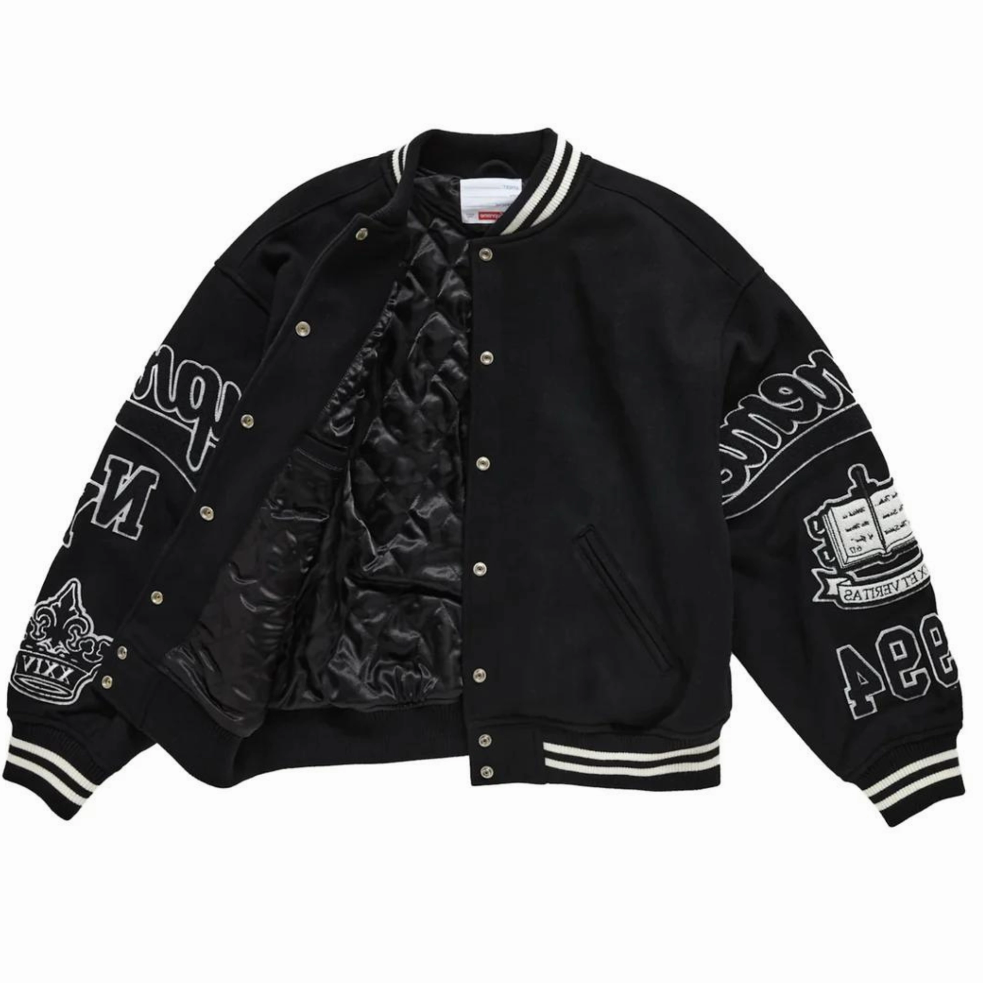 Supreme Veritas Varsity Jacket Black