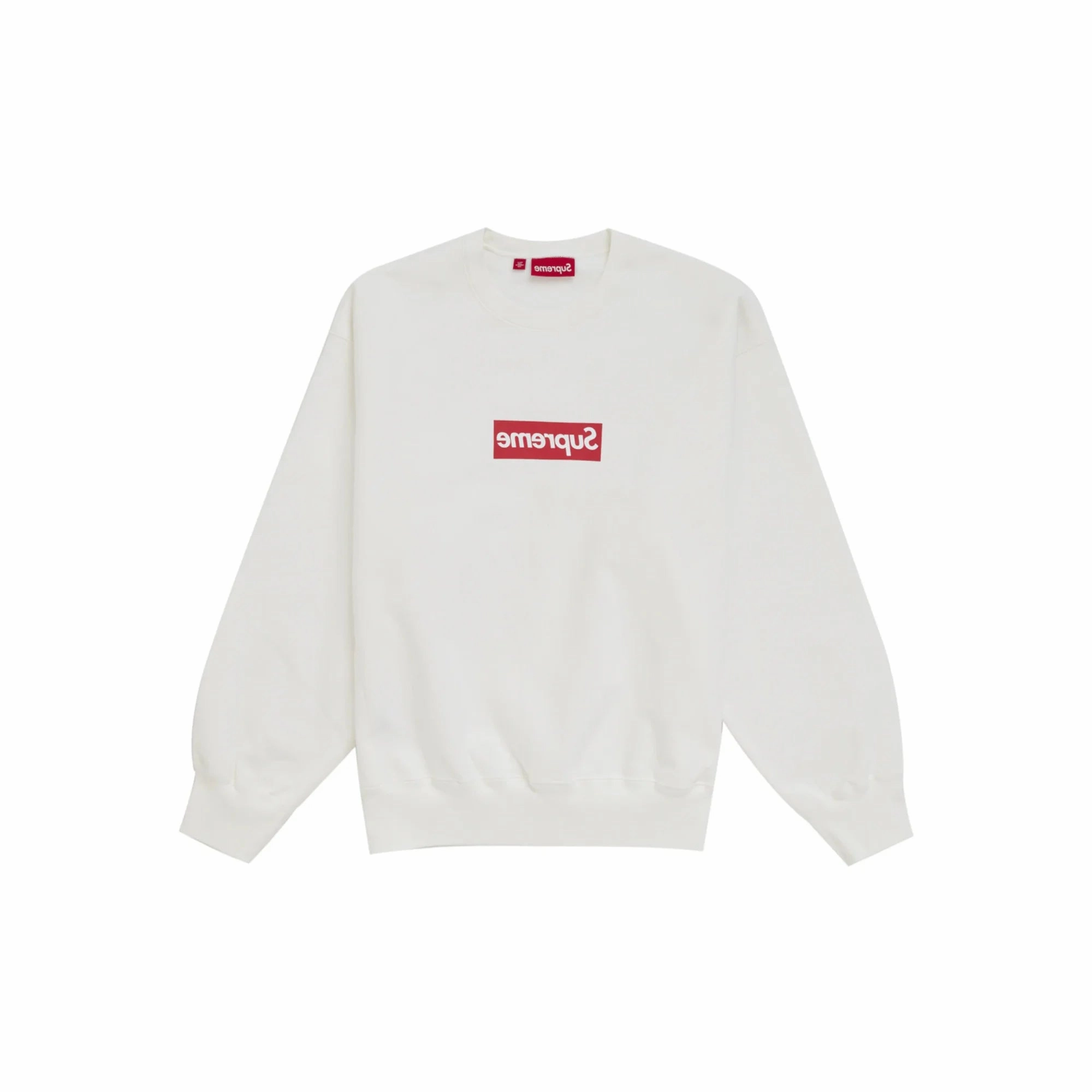 Supreme Washed Box Logo Crewneck White