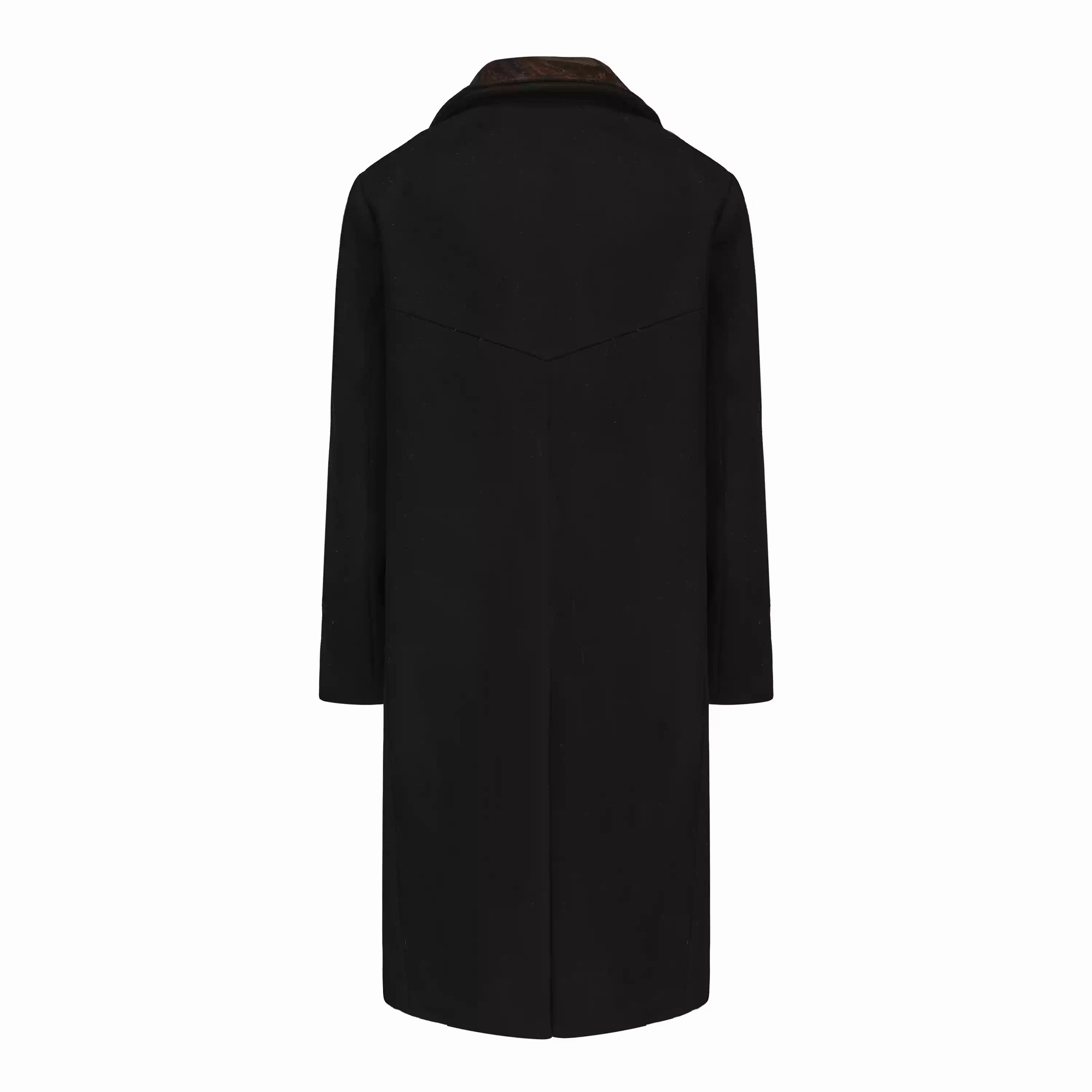 Tie-Dye Wool Two-in-One Asymmetric Riser Coat