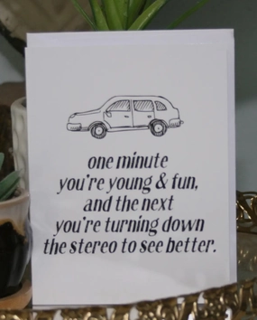 Turn the Stereo Down Card