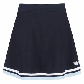 WAAC Athletic Tipping A-Line Knit Golf Skort Dark Navy - SS24 Women