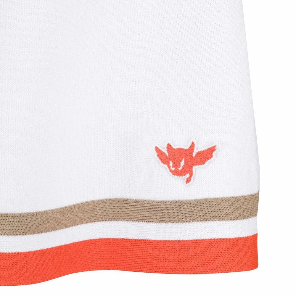 WAAC Athletic Tipping A-Line Knit Golf Skort White - SS24 Women