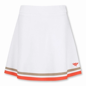 WAAC Athletic Tipping A-Line Knit Golf Skort White - SS24 Women
