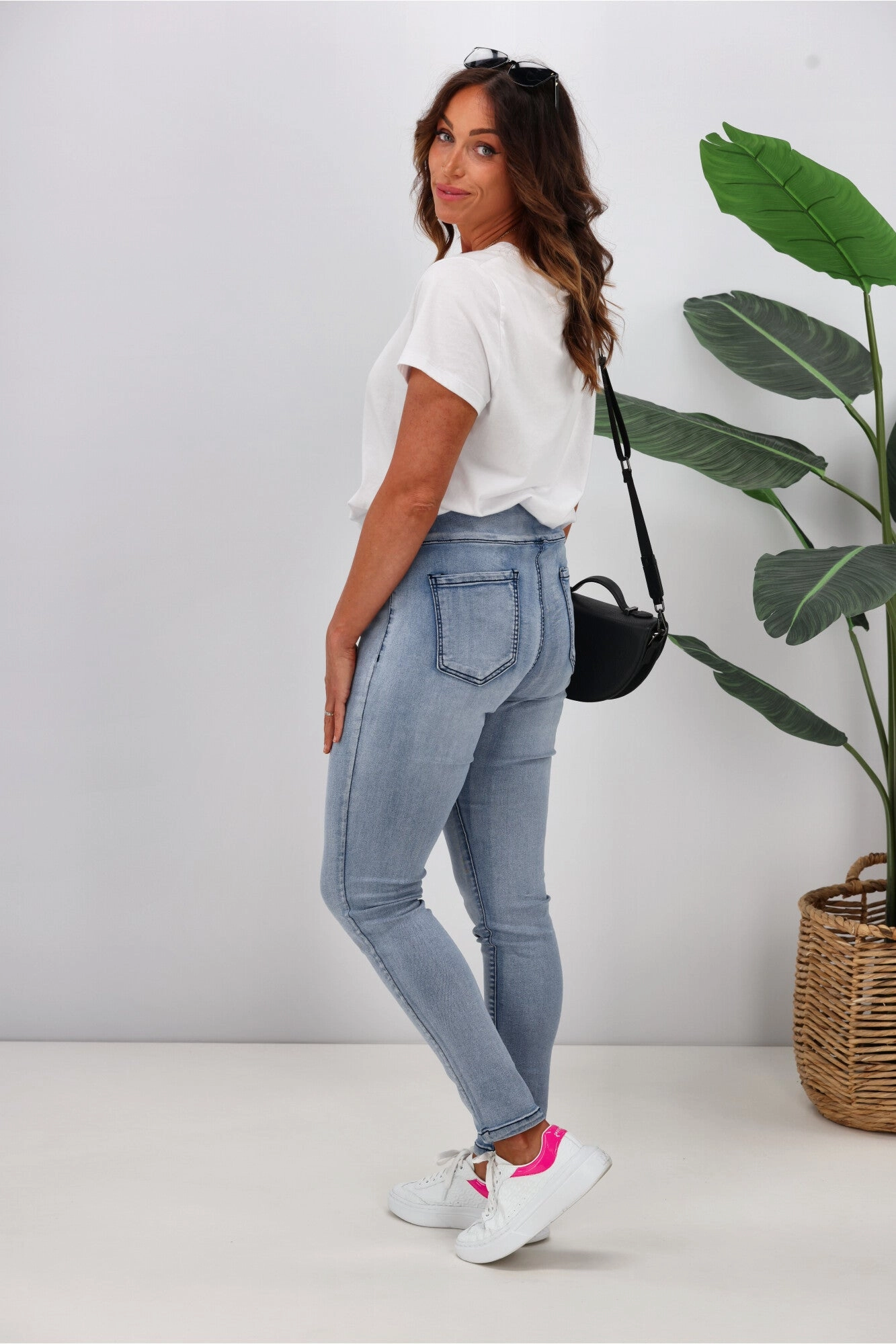 Wakee Denim Moxy Pull On Jean Washed Blue