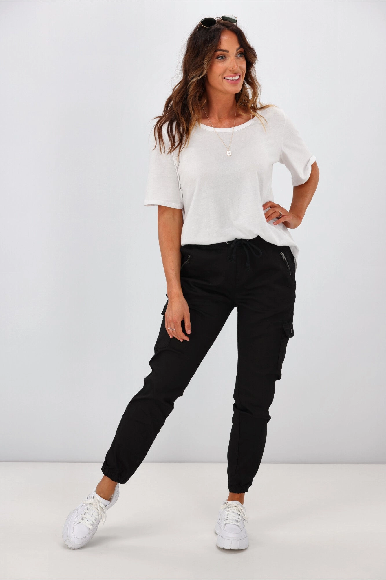 Wakee Denim Stevie Cargo Jean Black