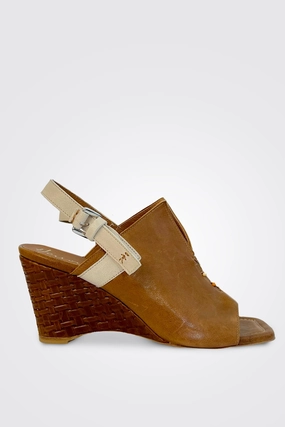 Wedge Sandal - Old Iron Caramello