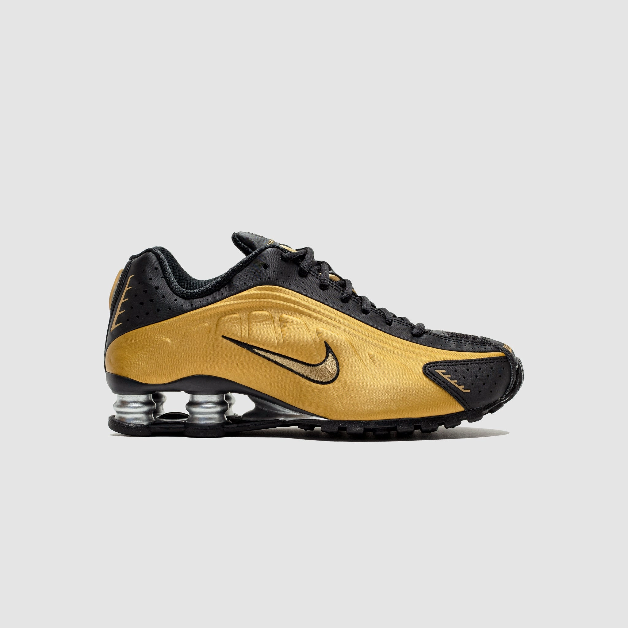 WMNS SHOX R4 METALLIC GOLD