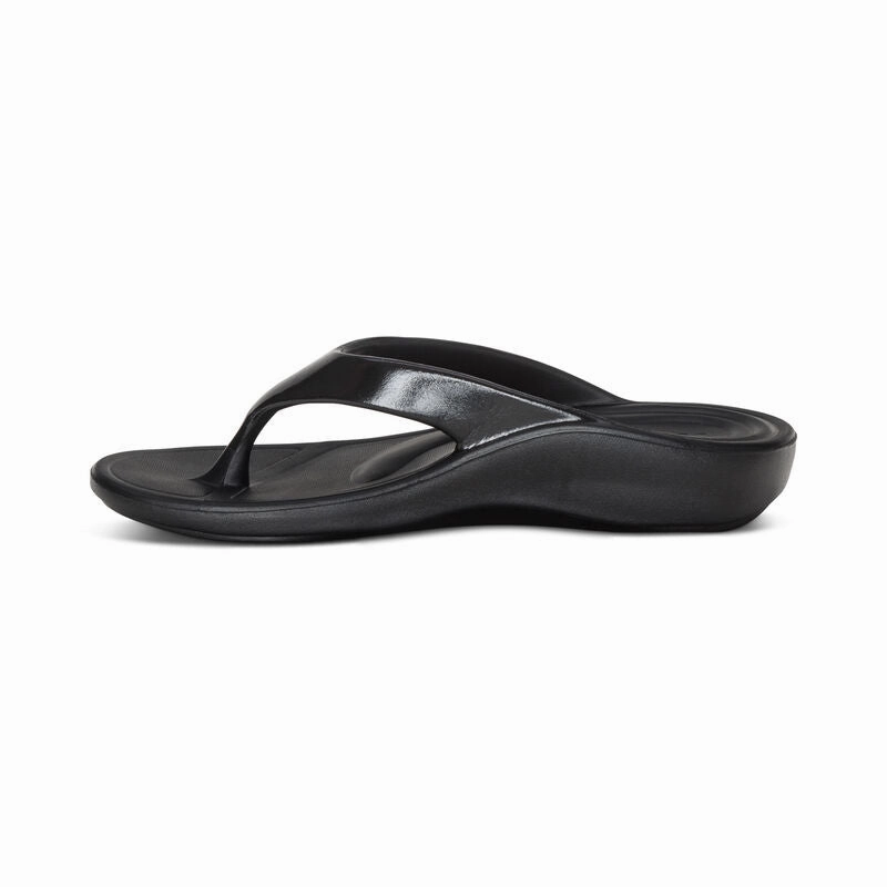 Women's Maui Orthotic Flips Black Gloss