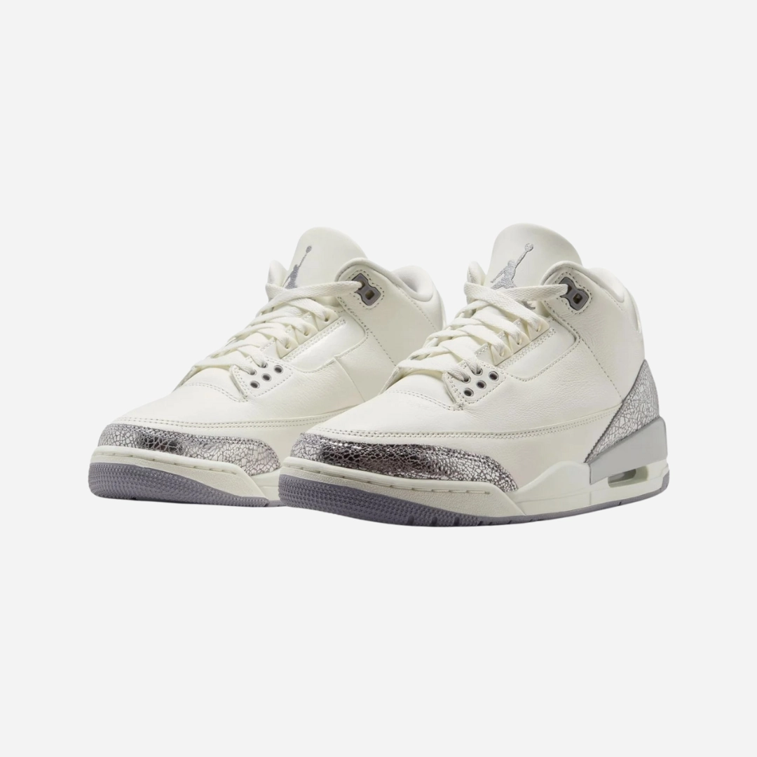 womens jordan 3 retro (sail/cement grey)
